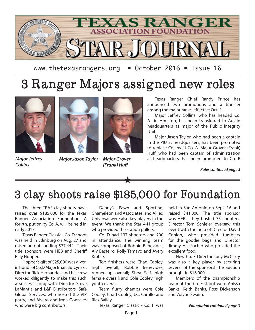 Ranger Newsletter