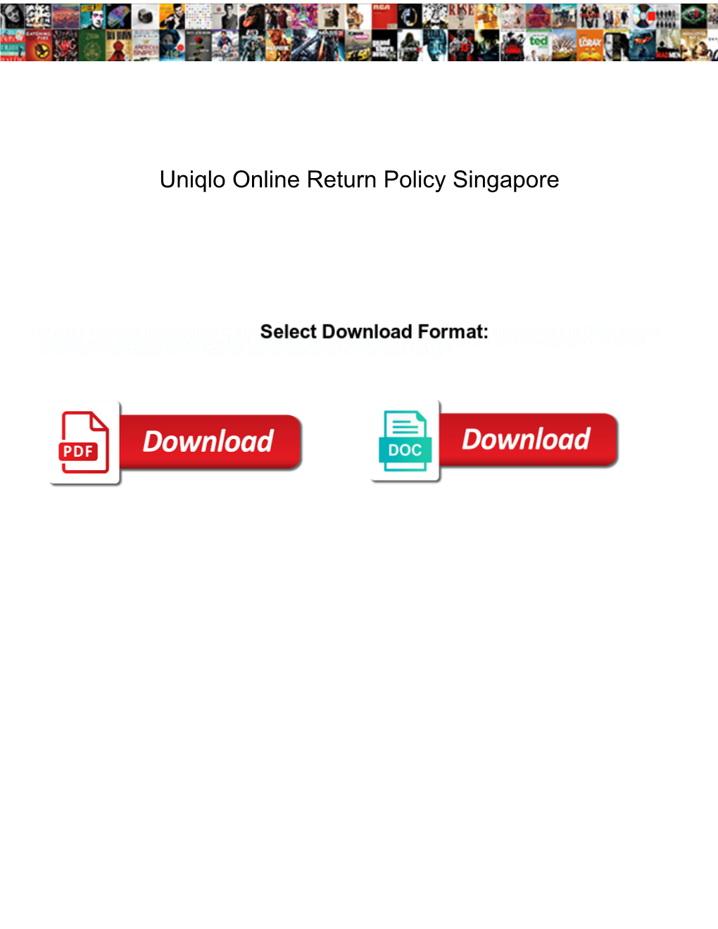 Uniqlo Online Return Policy Singapore