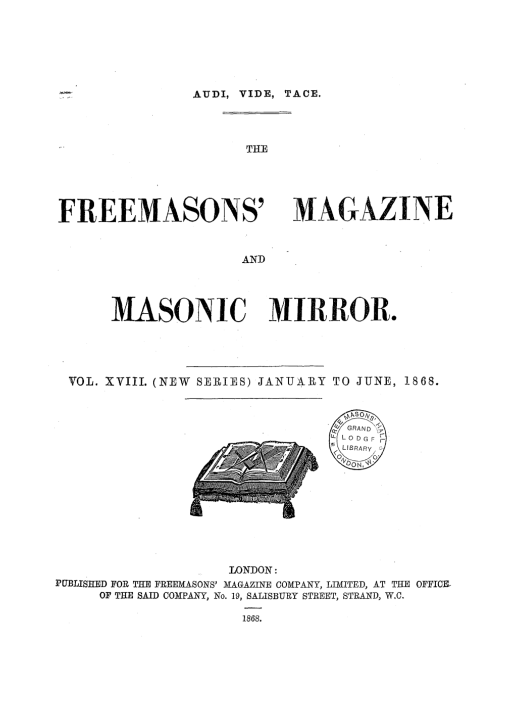 Freemasons' Magazine Masonic Mirror