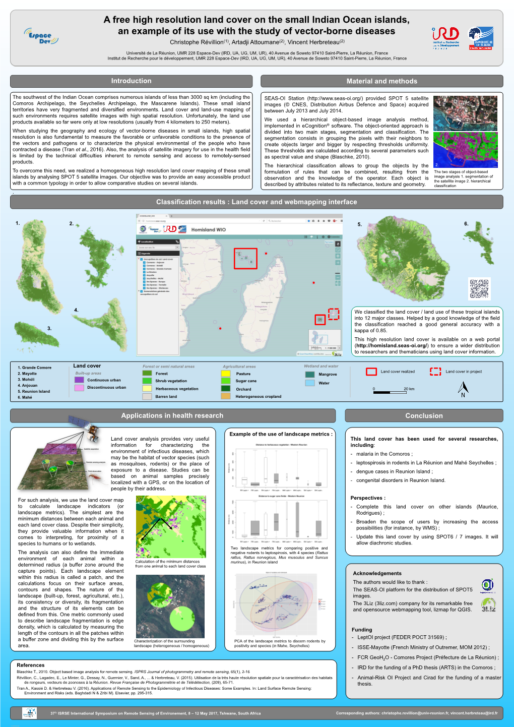 A Free High Resolution Land Cover on the Small Indian Ocean Islands, An