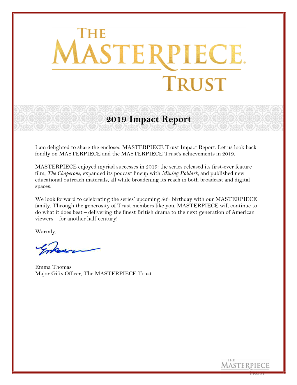 Masterpiece Trust 2019 Impact Report.Docx