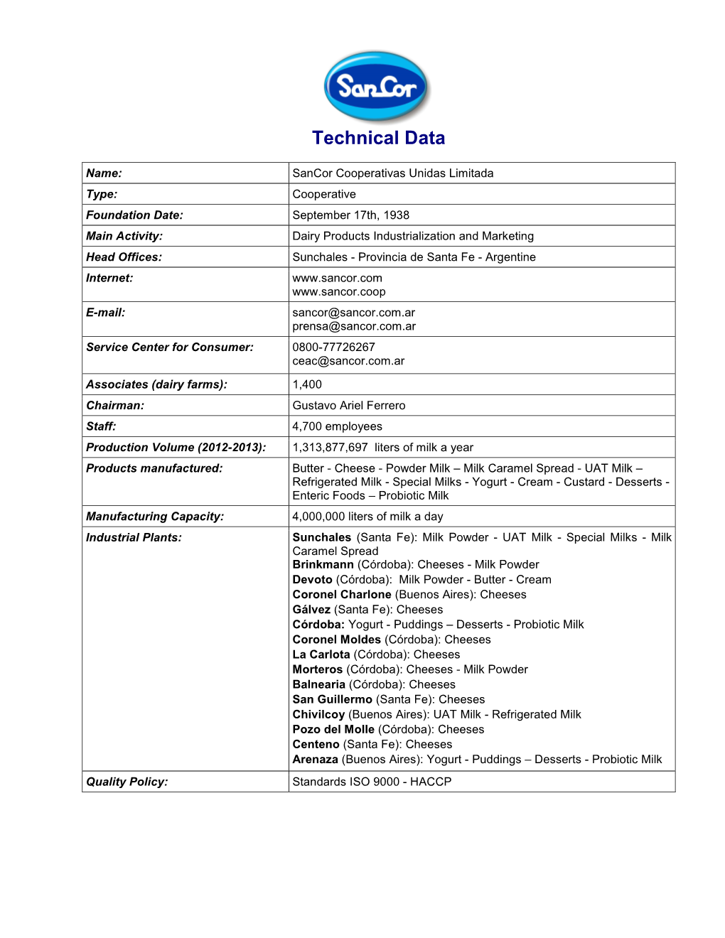 Ficha Técnica Inglés Parte a October 2014