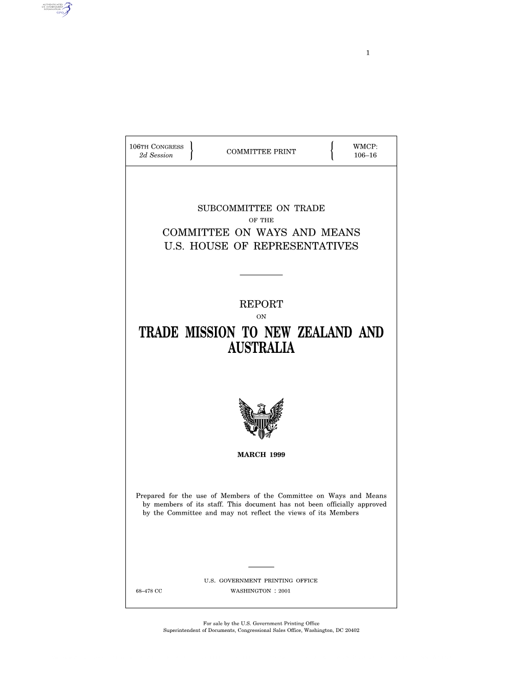 Trade Mission to New Zealand and Australia