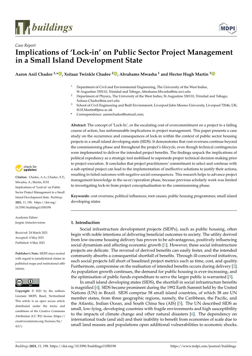 On Public Sector Project Management in a Small Island Development State