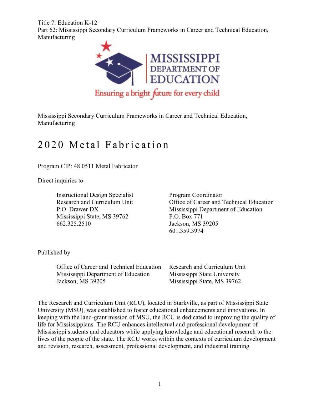 2020 Metal Fabrication