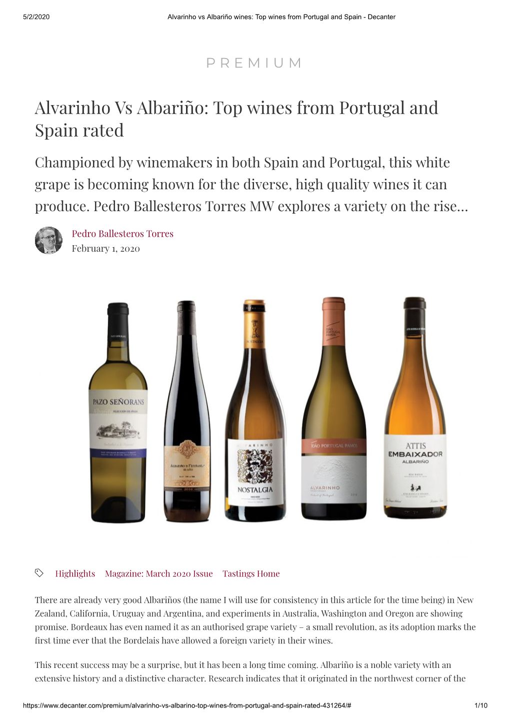 Alvarinho Vs Albariño: Top Wines from Portugal and Spain Rated