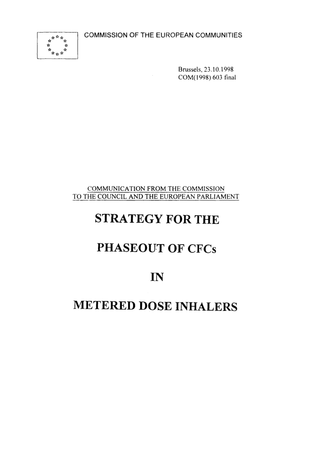 Metered Dose Inhalers Contents