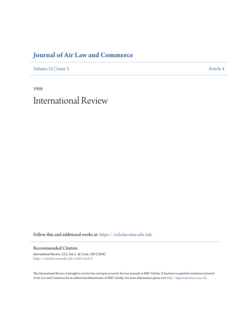 International Review