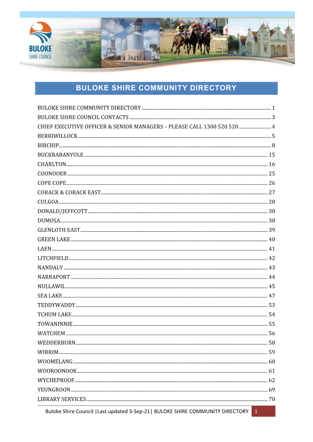 Buloke Shire Community Directory