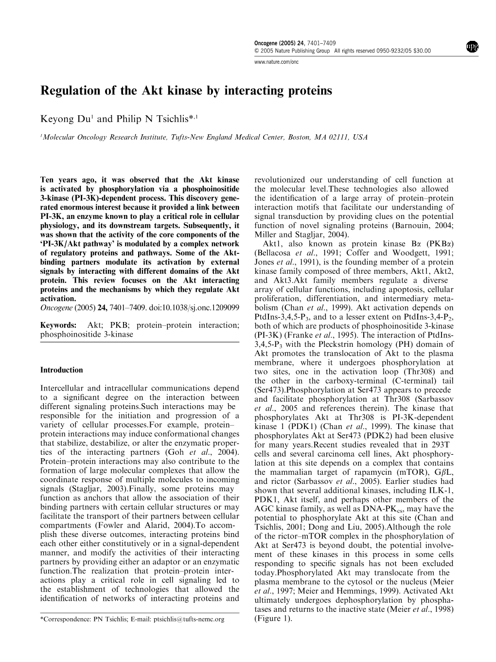 Regulation of the Akt Kinase by Interacting Proteins