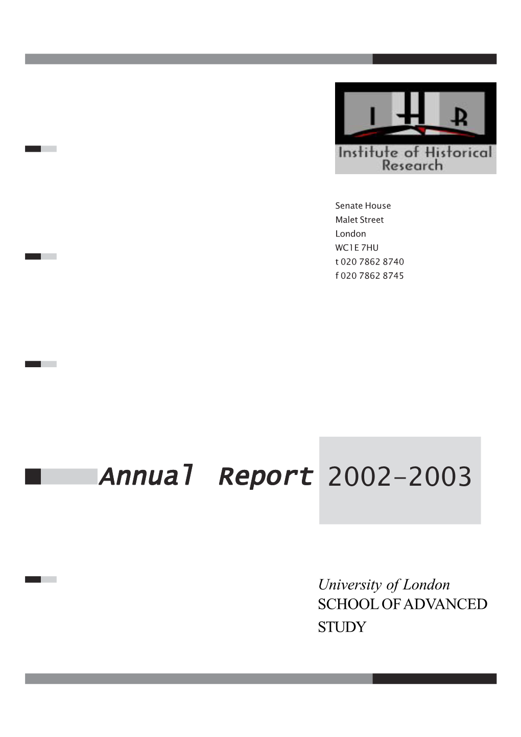 Annual Report 2002-03 Final Version 050304 Second