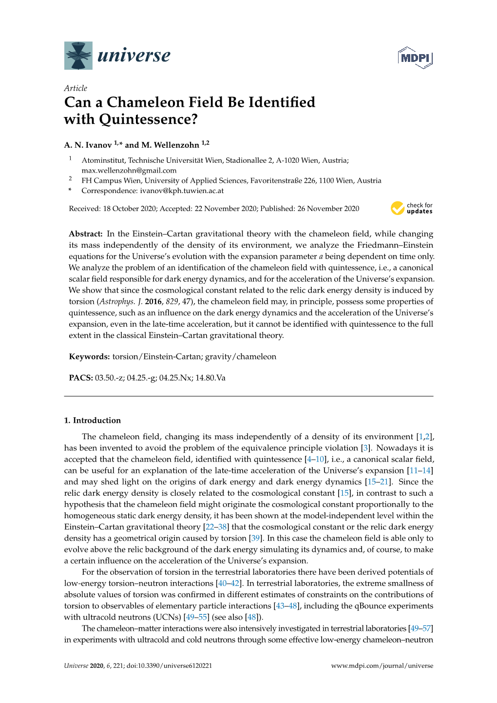 Can a Chameleon Field Be Identified with Quintessence?