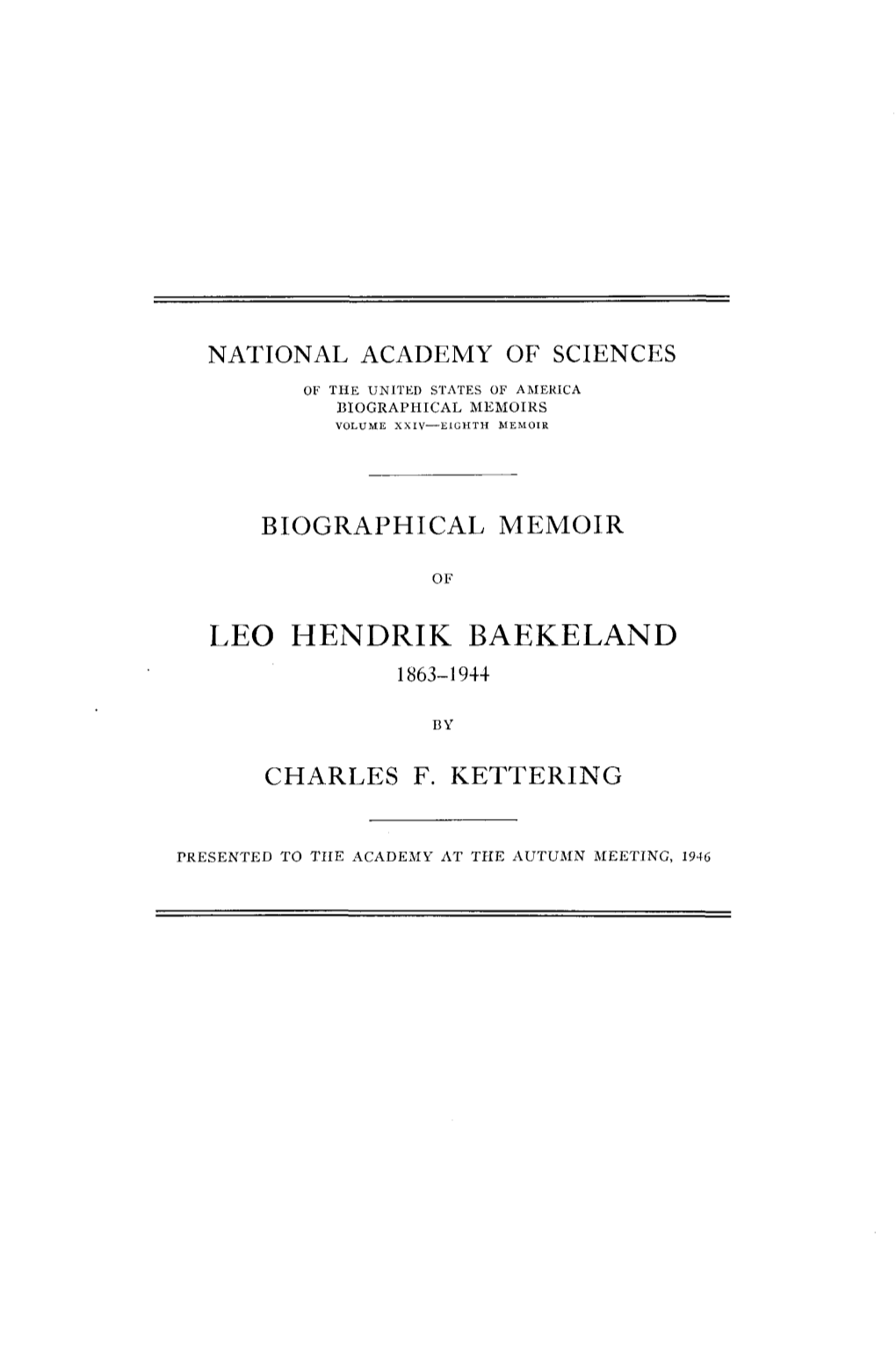 Leo Hendrik Baekeland 1863-1944