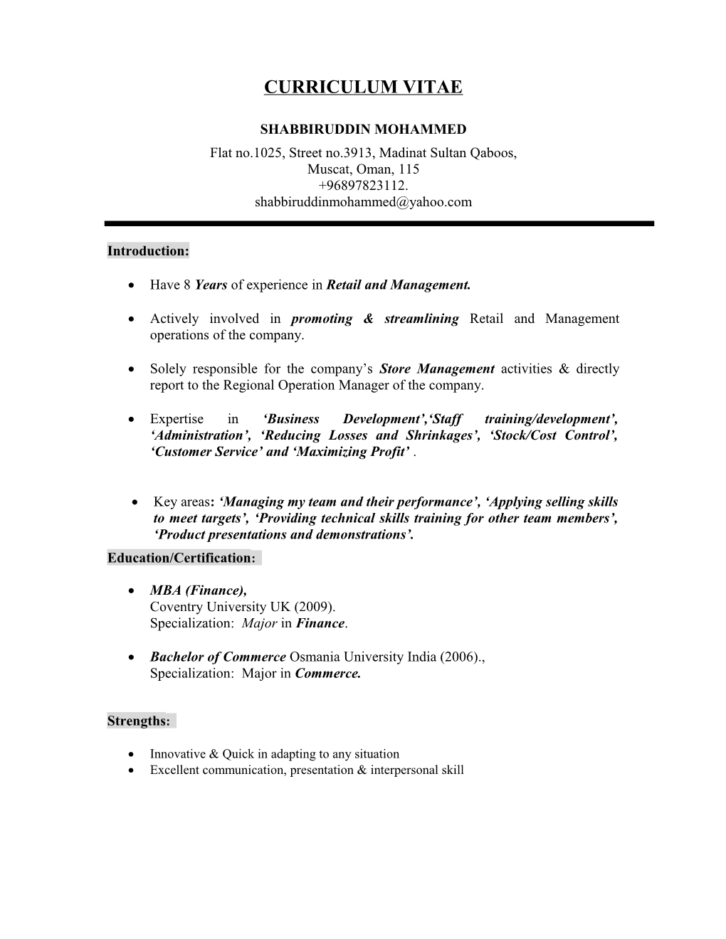 Curriculum Vitae s307