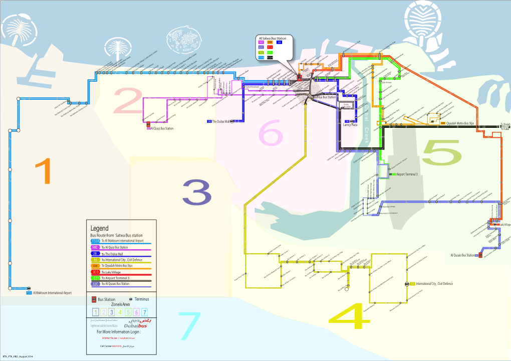 Al Satwa Bus Station Bus Route Network AMER11.08.2014