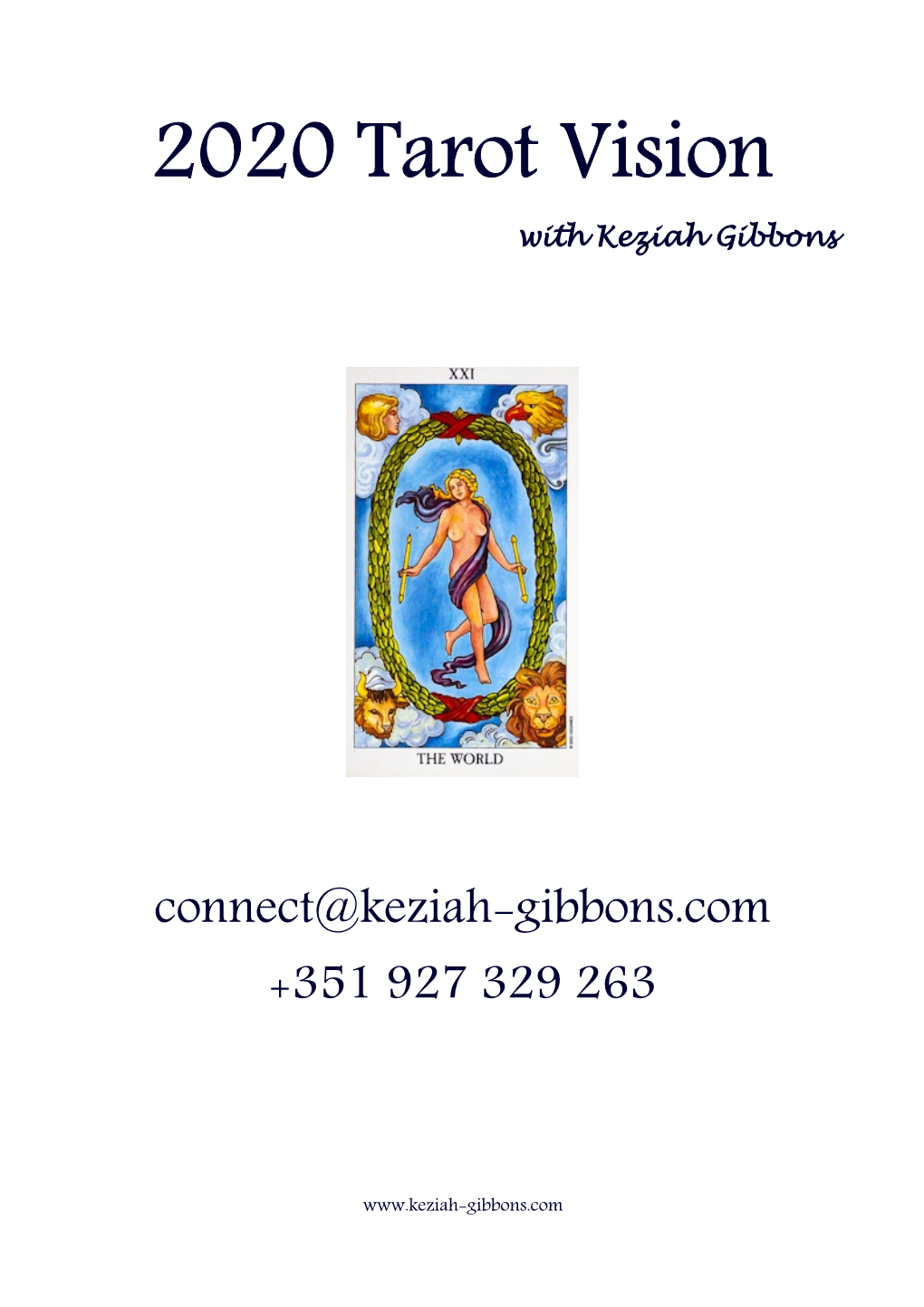 2020 Tarot Vision with Keziah Gibbons