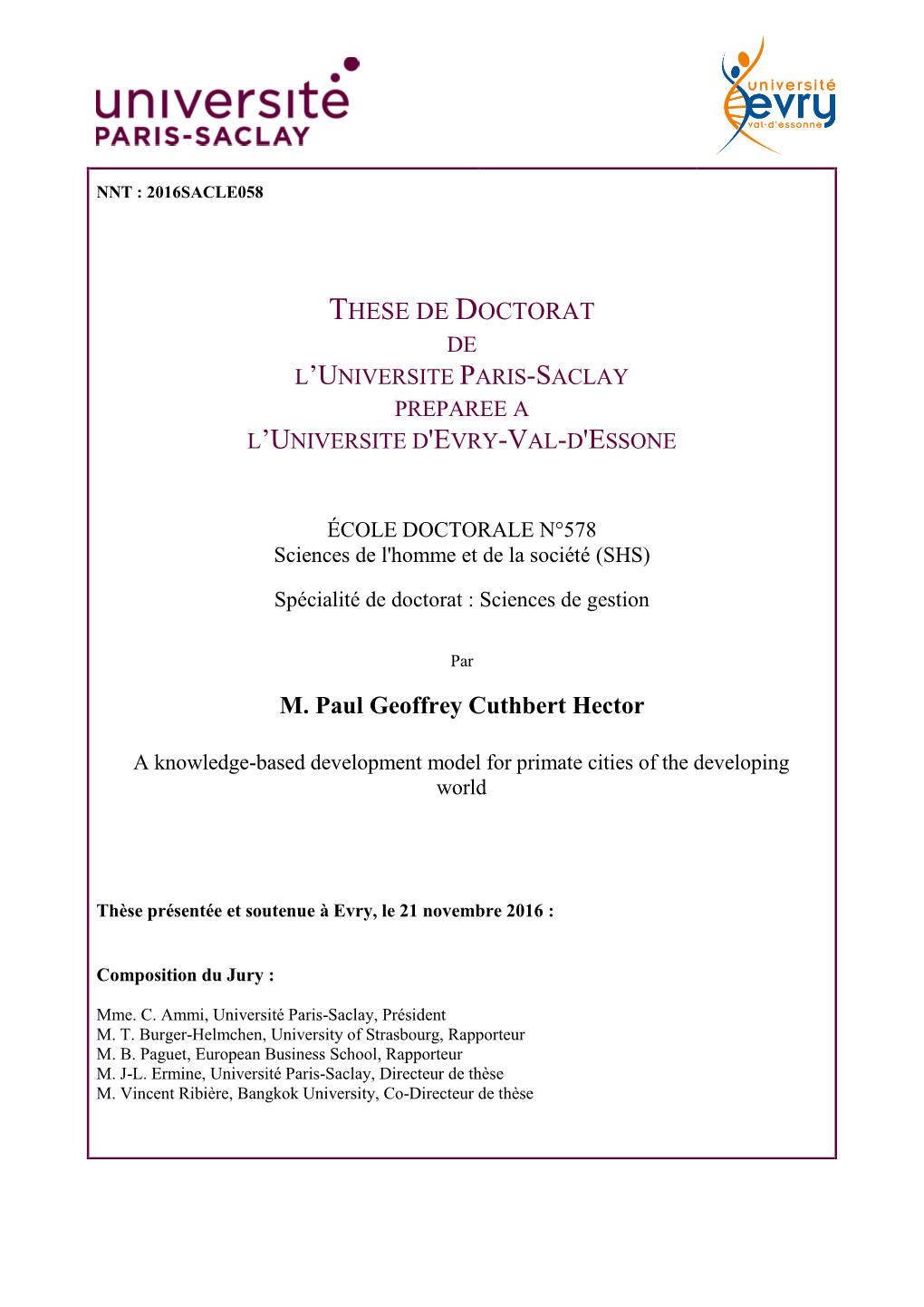 A Knowledge-Based Development Model for Primate Cities of the Developing World