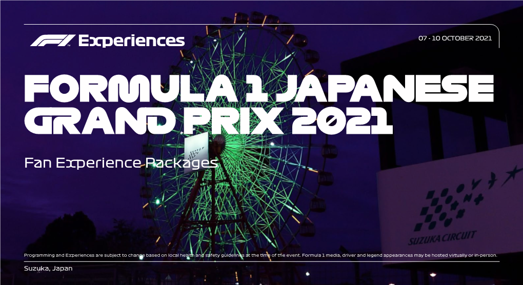 Formula 1 Japanese Grand Prix 2021