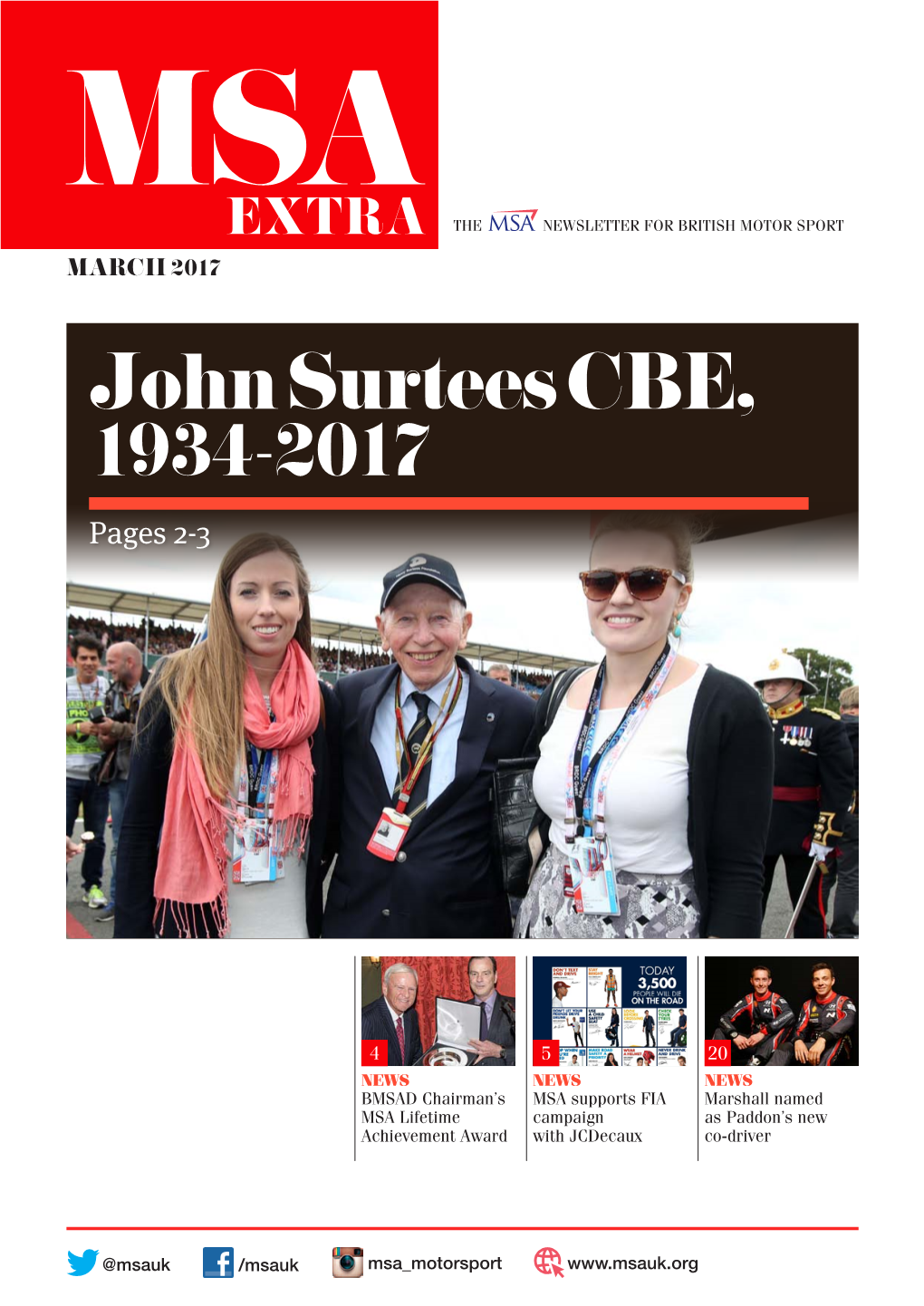 John Surtees CBE, 1934-2017 Pages 2-3