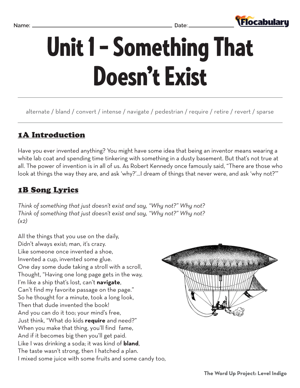 Unit 1 – Something That Doesn't Exist