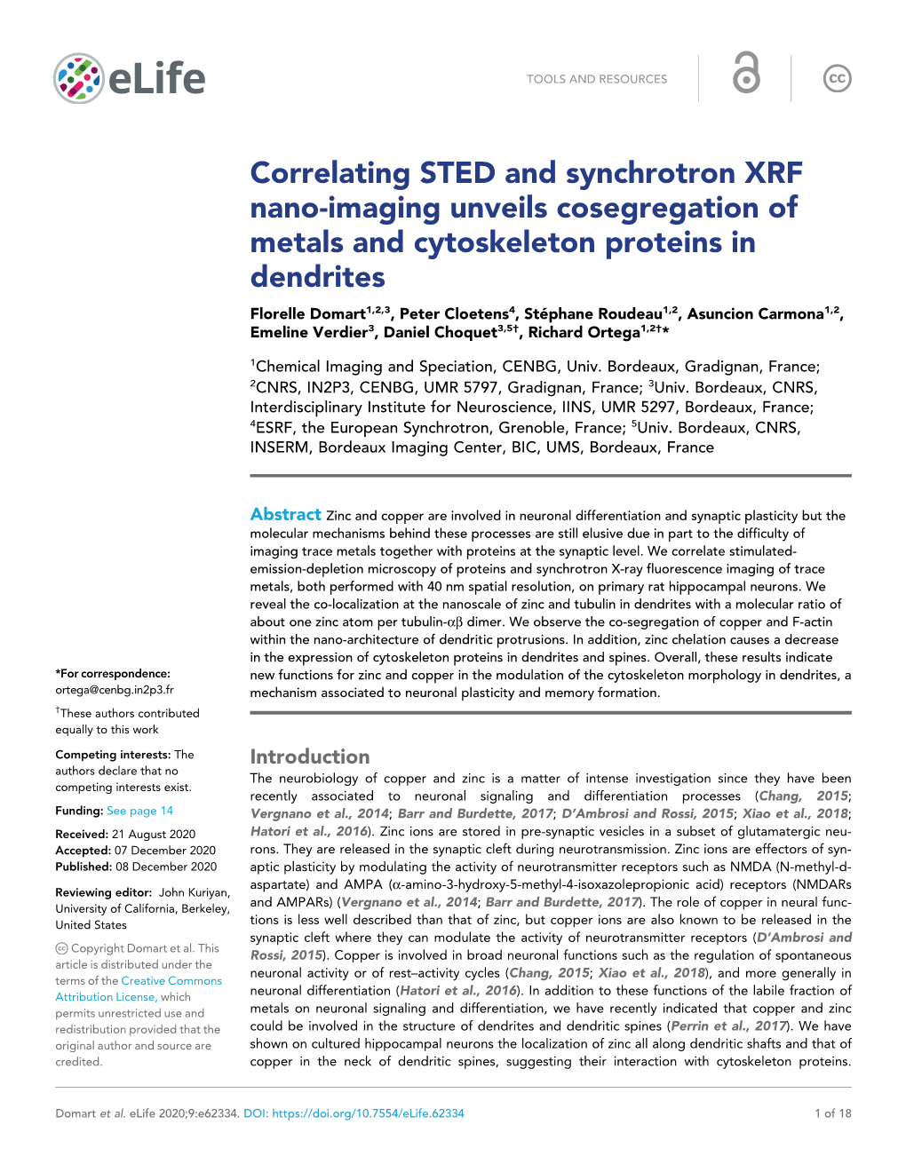 Correlating STED and Synchrotron XRF Nano-Imaging Unveils
