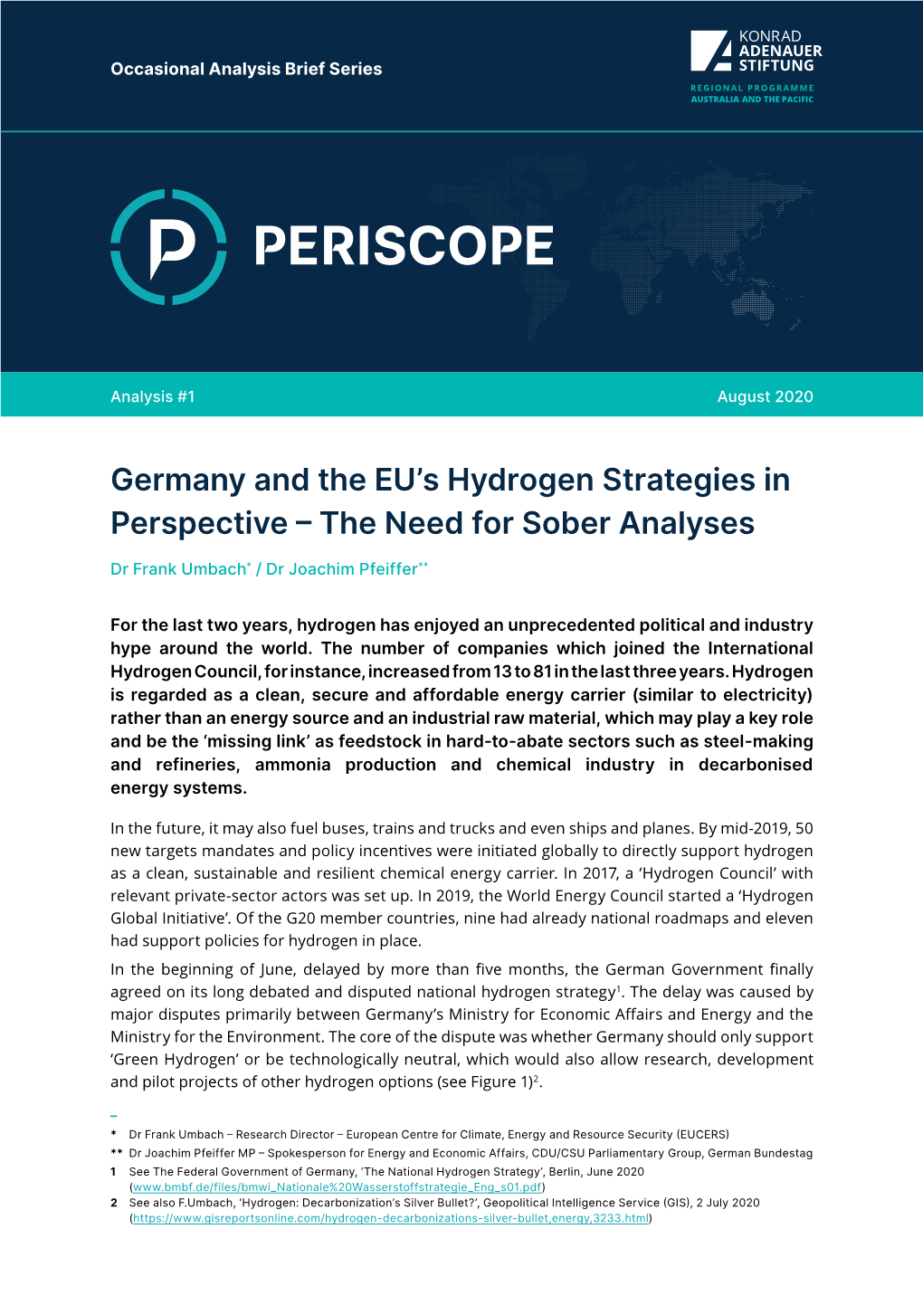 Germany and the EU's Hydrogen Strategies in Perspective