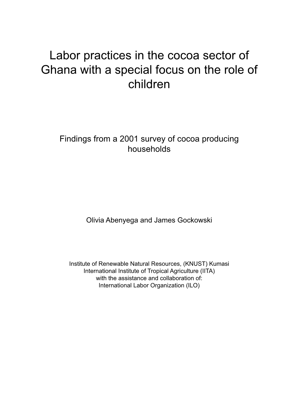 Cocoa Sector in Ghana Indd.Indd