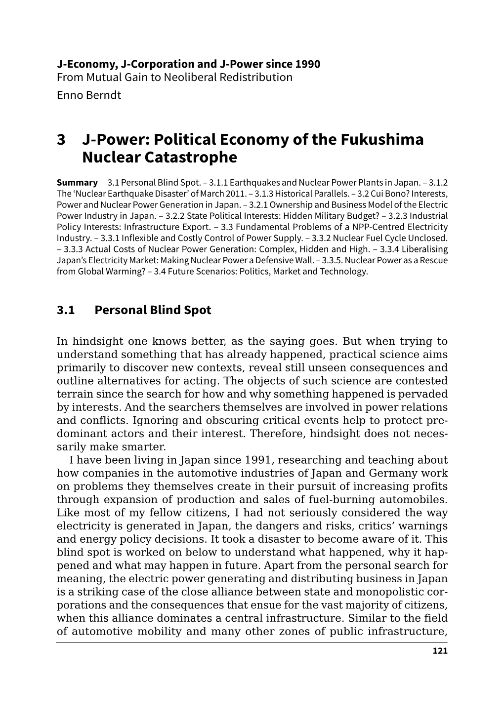 Political Economy of the Fukushima Nuclear Catastrophe