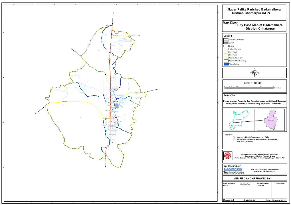 Nagar Palika Parishad Badamalhera District- Chhatarpur (M.P) City Base