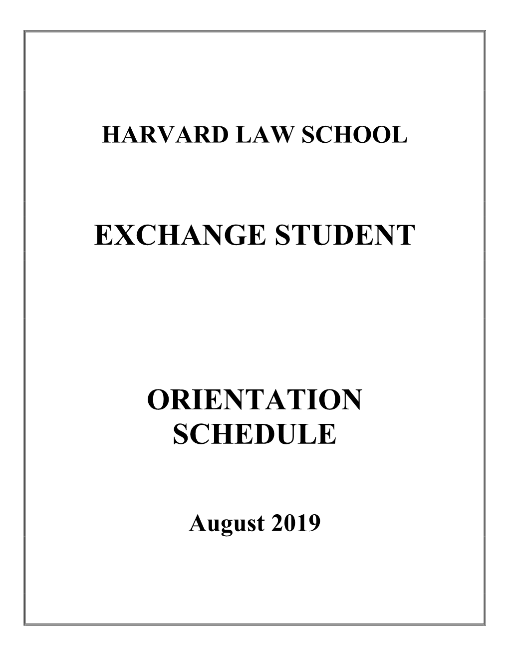 Exchange Student Orientation Booklet
