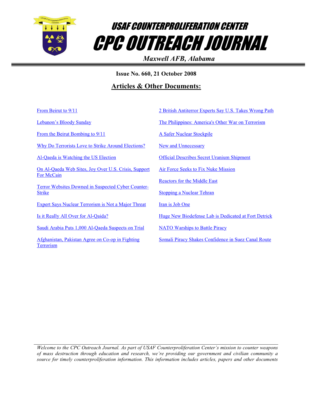 CPC Outreach Journal #661