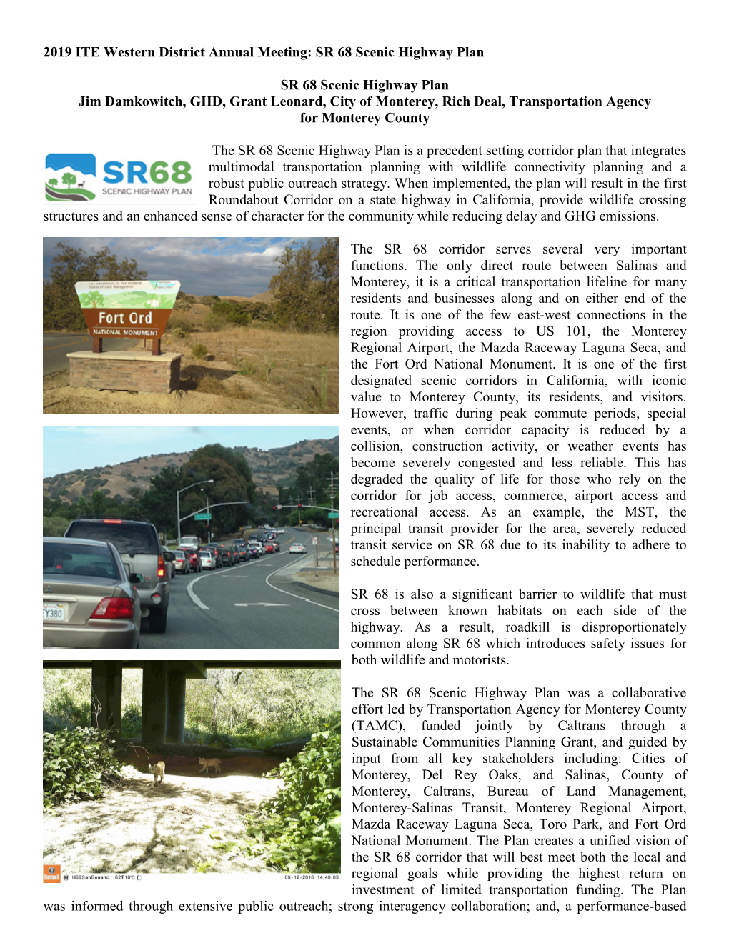 SR 68 Scenic Highway Plan