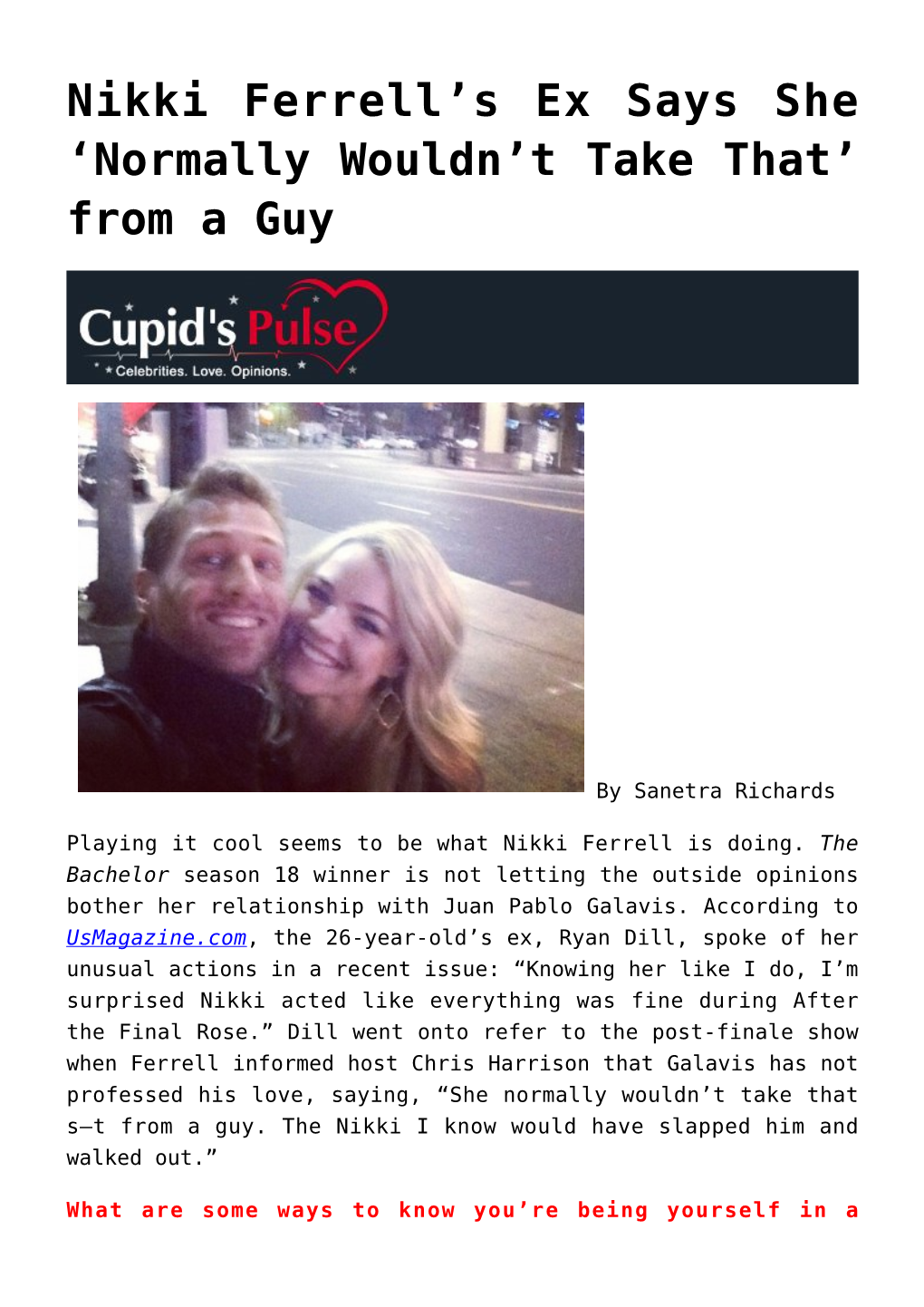 Nikki Ferrell's Ex Says