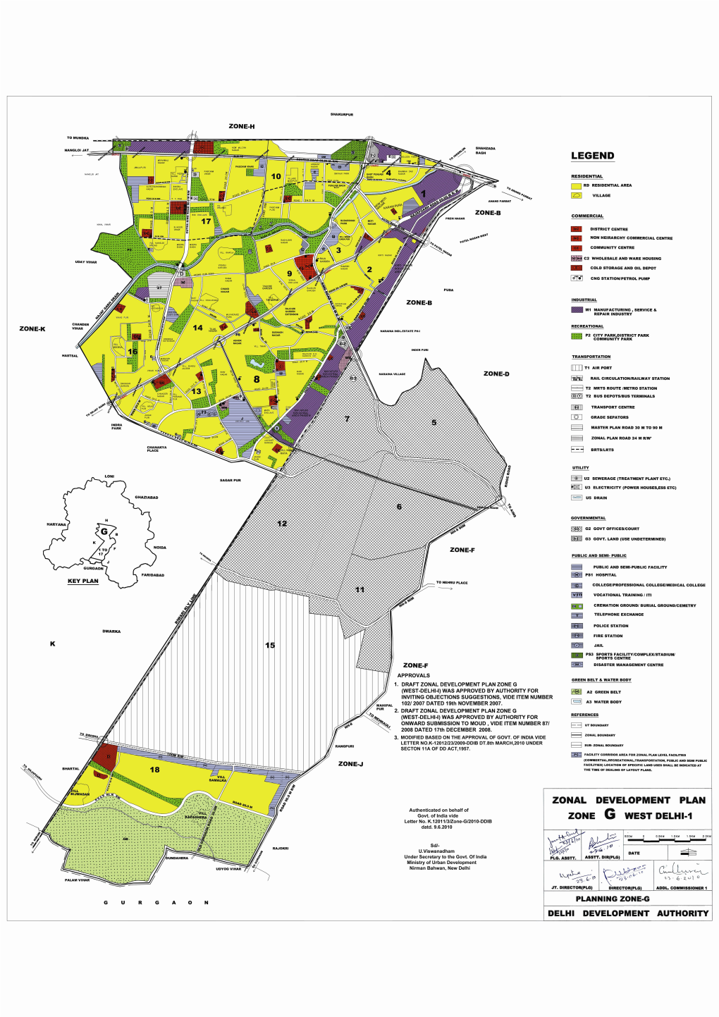 Zonal Development Plan for Zone G (West Delhi I )