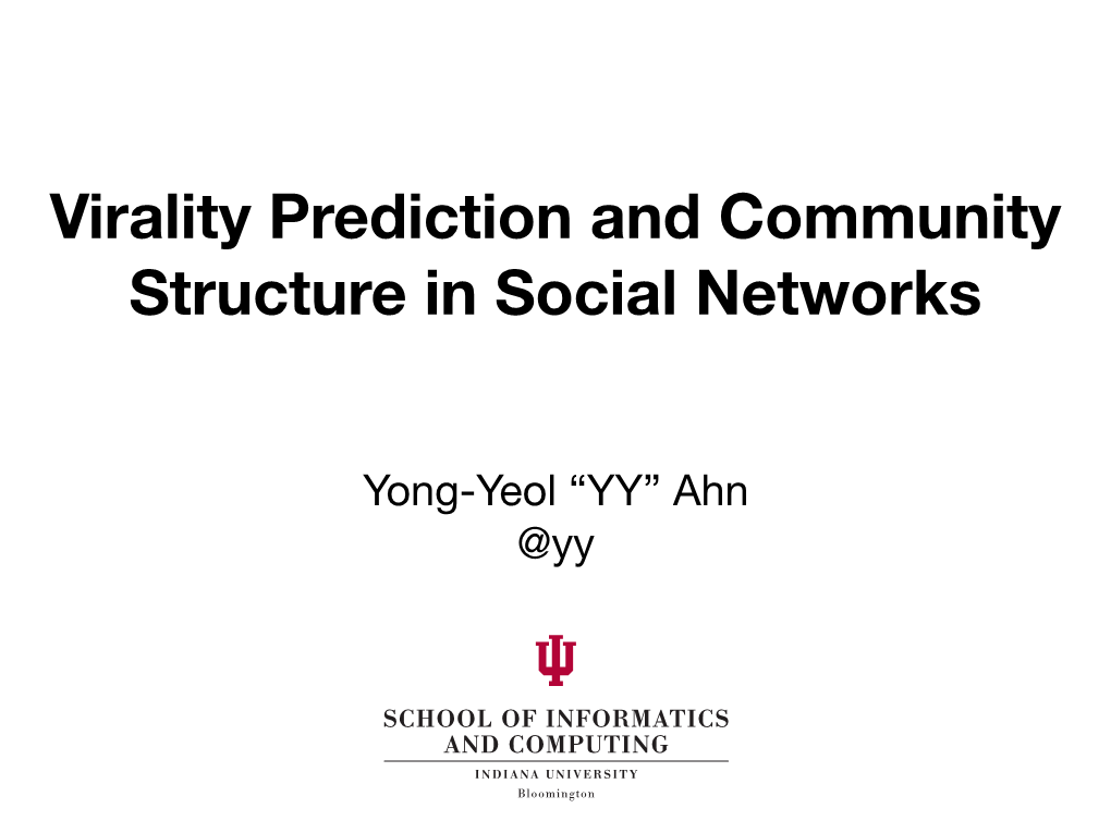 Virality Prediction and Community Structure in Social Networks