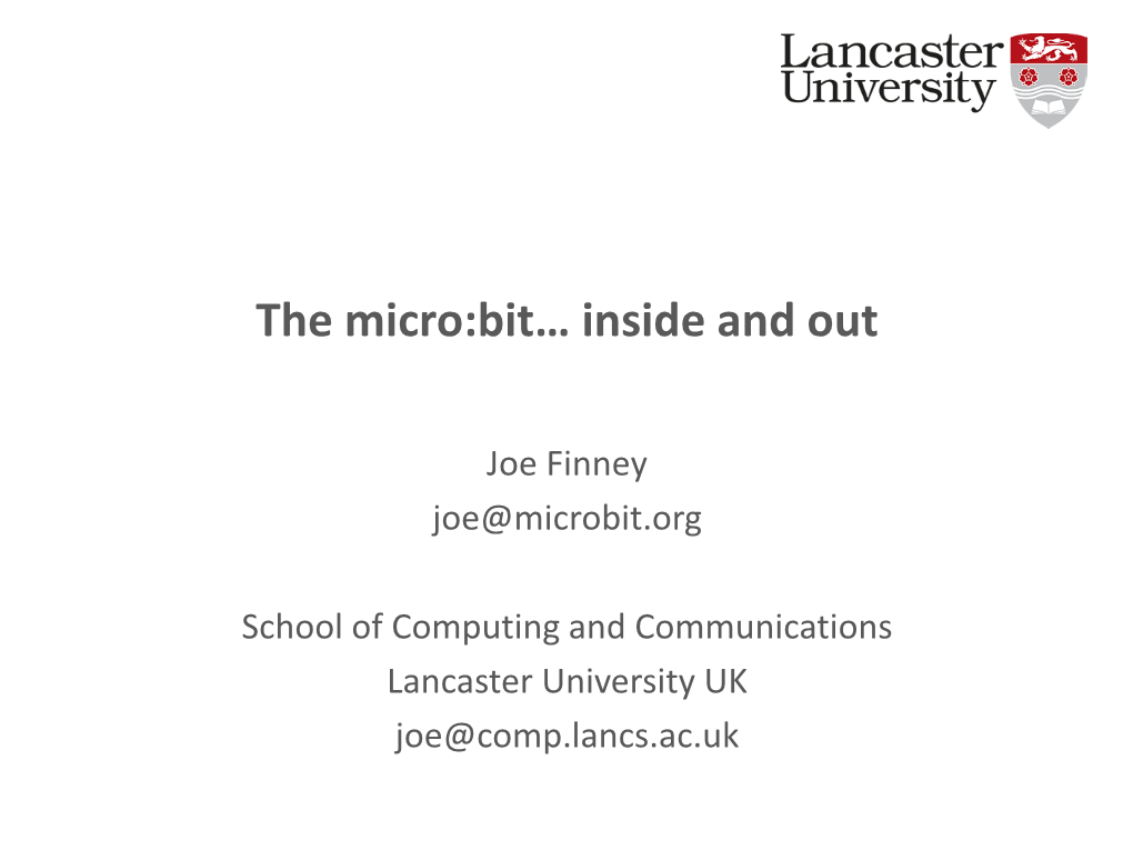 The BBC Micro:Bit Inside And