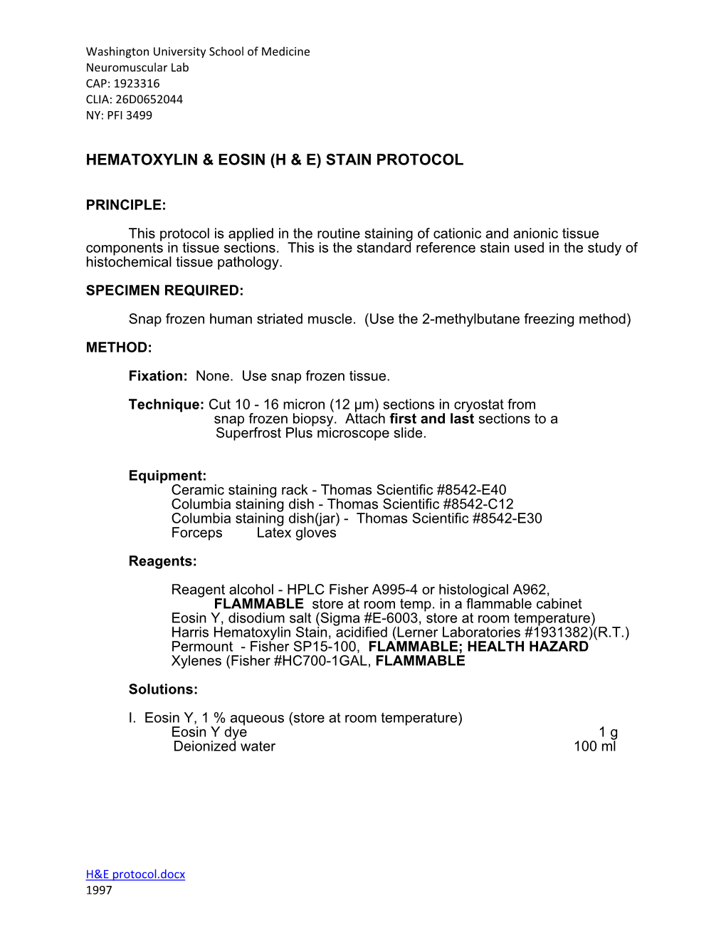 Hematoxylin & Eosin