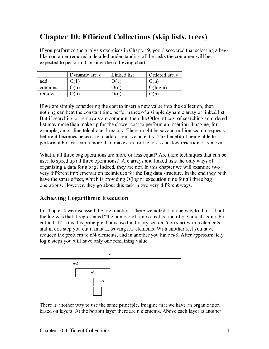 Chapter 10: Efficient Collections (Skip Lists, Trees)