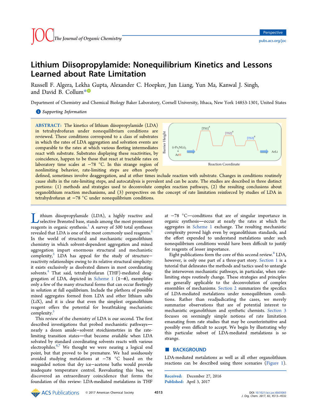 Lithium Diisopropylamide: Nonequilibrium Kinetics and Lessons Learned About Rate Limitation Russell F