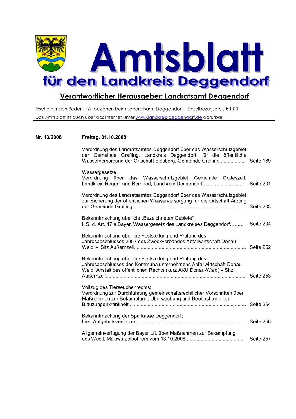 Verantwortlicher Herausgeber: Landratsamt Deggendorf