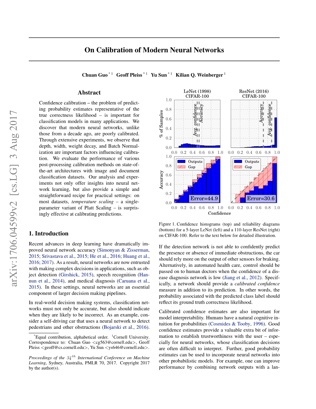 On Calibration of Modern Neural Networks