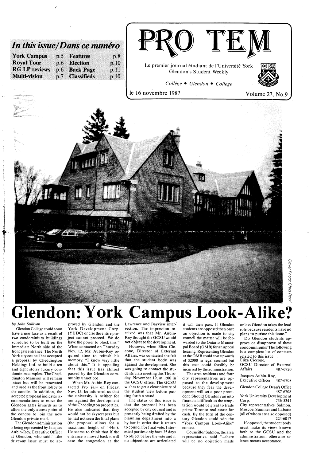 Glendon's Student Weekly