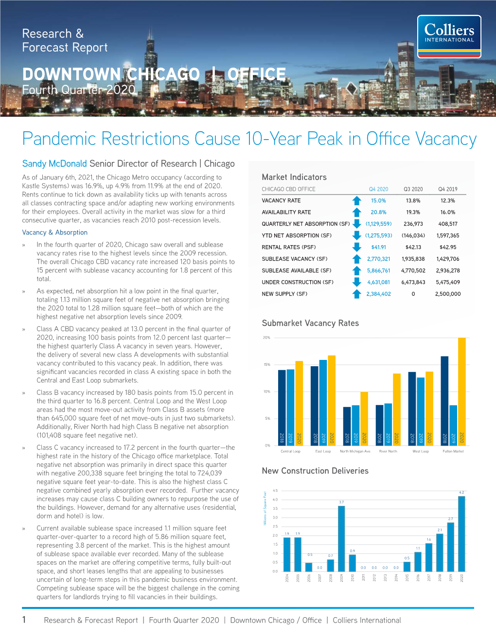 Pandemic Restrictions Cause 10-Year Peak in Office Vacancy