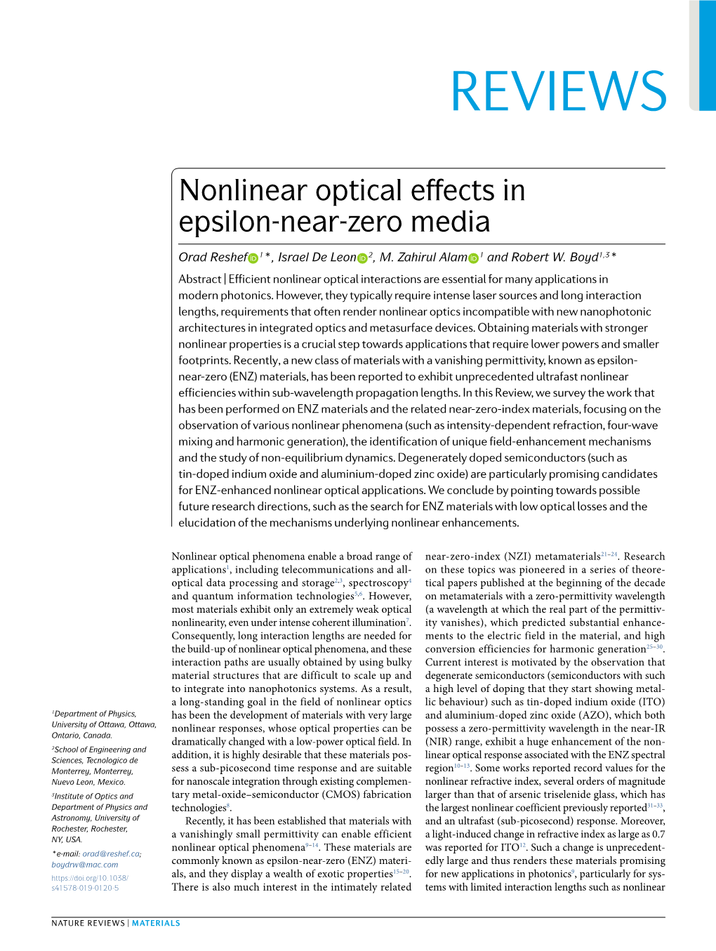 Nonlinear Optical Effects in Epsilon-Near-Zero Media