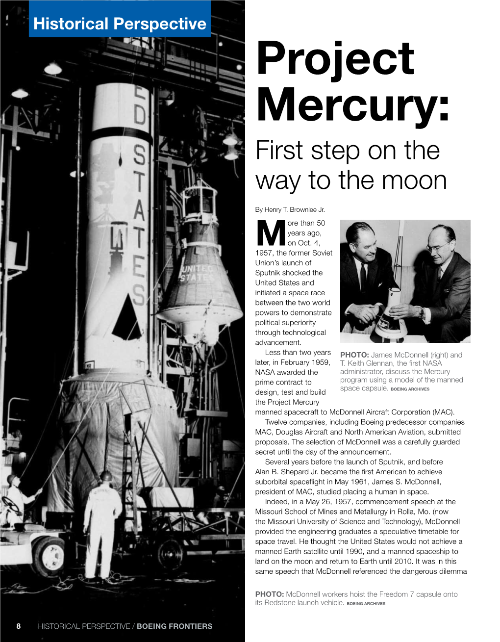 Project Mercury: First Step on the Way to the Moon