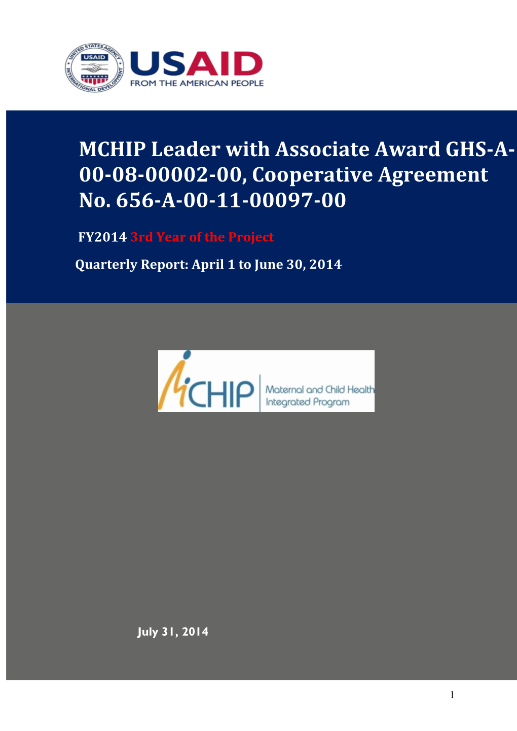 MCHIP Leader with Associate Award GHS-A