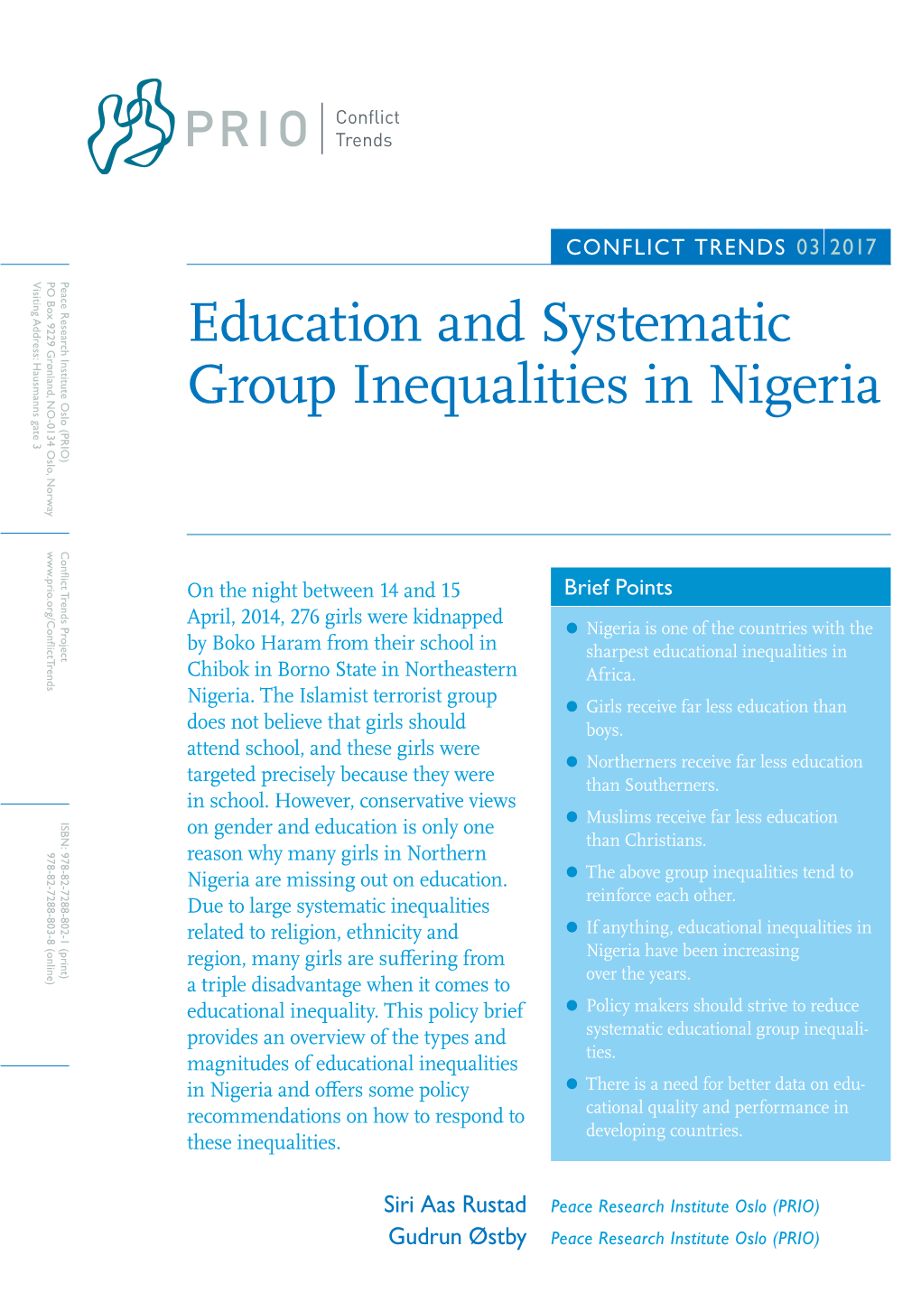 Education and Systematic Group Inequalities in Nigeria