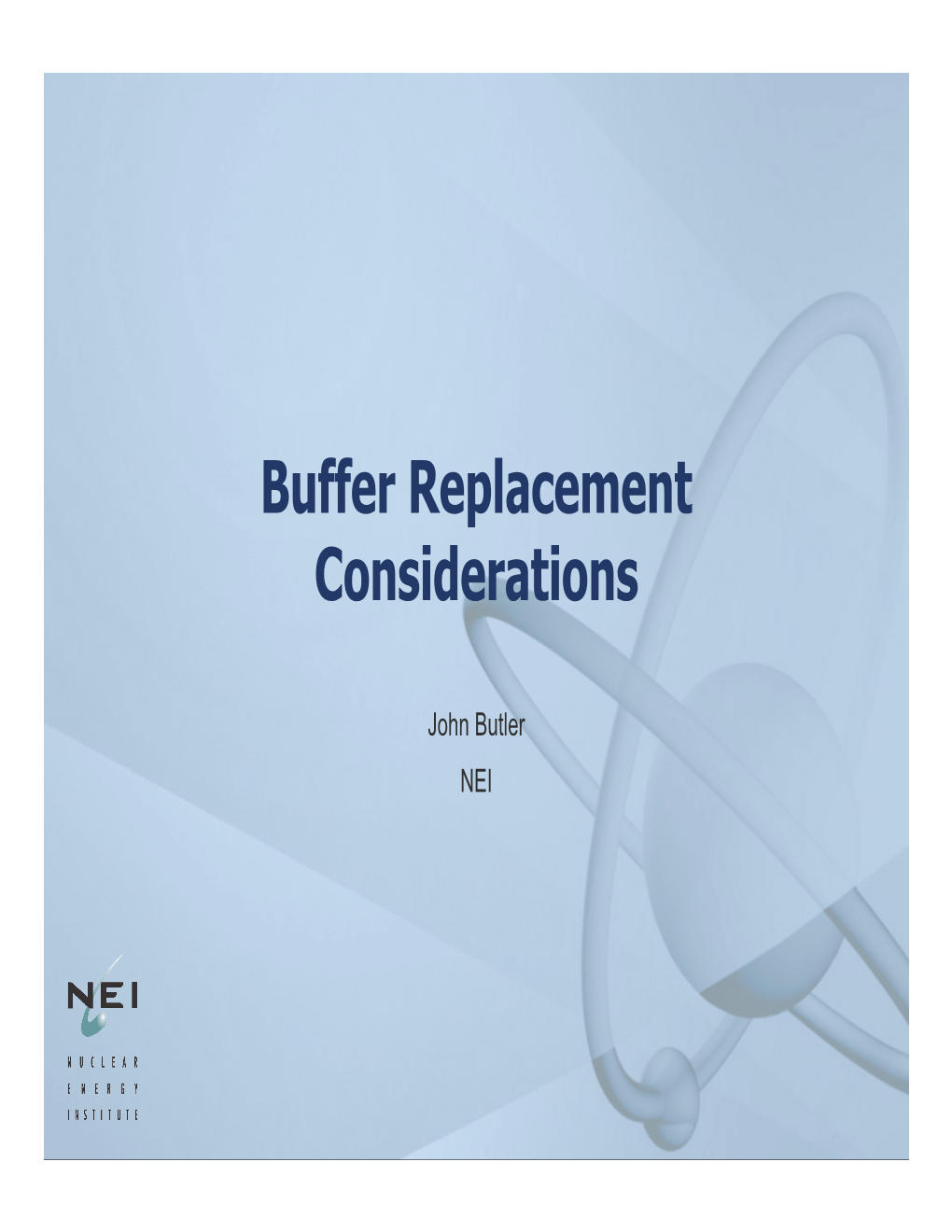 Buffer Replacement Considerations