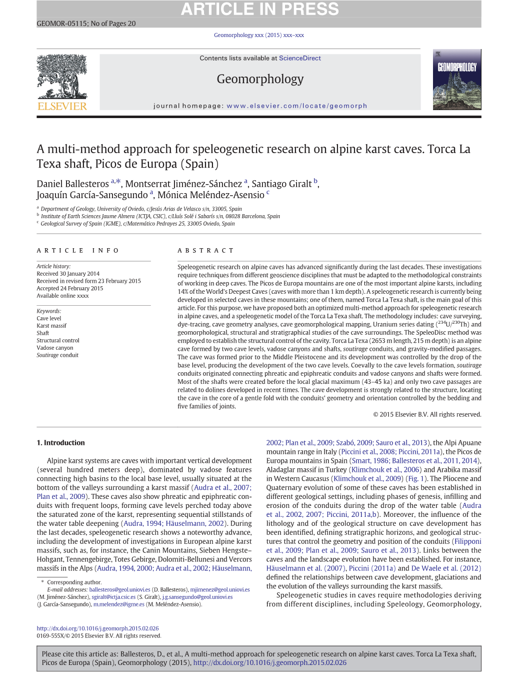 A Multi-Method Approach for Speleogenetic Research on Alpine Karst Caves