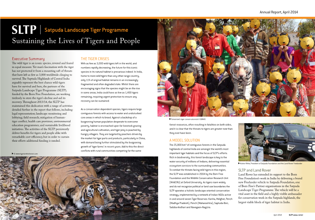 Sustaining the Lives of Tigers and People